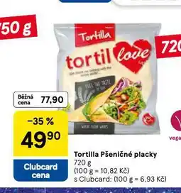 Tesco Tortilla pšeničné placky nabídka