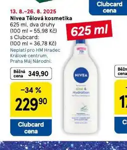 Tesco Nivea tělová kosmetika nabídka