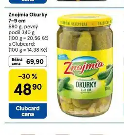 Tesco Znojmia okurky 7-9 cm nabídka