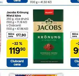 Tesco Jacobs krönung mletá káva nabídka
