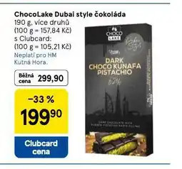 Tesco Chocolake dubai sytle čokoláda nabídka