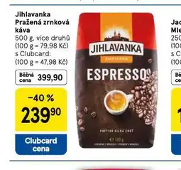 Tesco Jihlavanka pražená zrnková káva nabídka