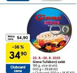 Tesco Giana tuňákový salát nabídka
