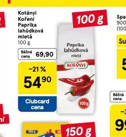 Tesco Kotányi koření paprika lahůdková mletá nabídka