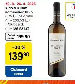 Tesco Víno mikulov sommelier club nabídka