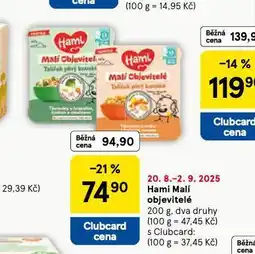 Tesco Hami malí objevitelé nabídka