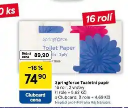 Tesco Springforce toaletní papír nabídka