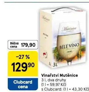 Tesco Vinařství mutěnice nabídka