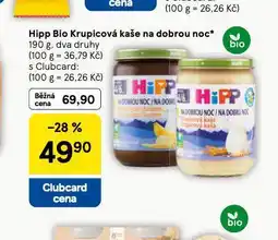 Tesco Hipp bio krupicová kaše na dobrou noc nabídka