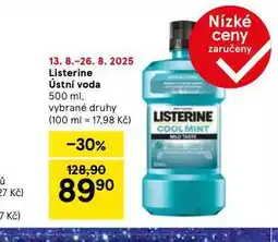 Tesco Listerine ústní voda nabídka