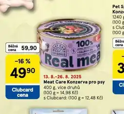 Tesco Meat care konzerva pro psy nabídka