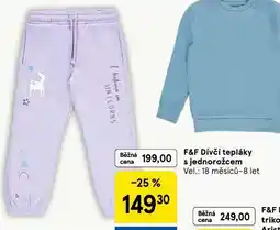Tesco Dívčí tepláky s jednorožcem nabídka