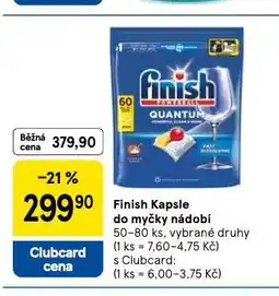 Tesco Finish kapsle do myčky nabídka