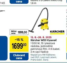 Tesco Kärcher wd3 vysavač nabídka