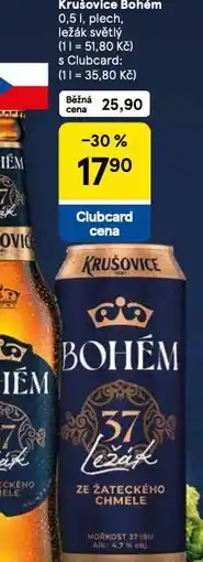 Tesco Pivo krušovice bohém nabídka