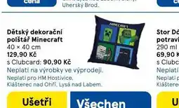 Tesco Dětský dekorační polštář minecraft nabídka