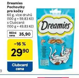 Tesco Dreamies pochoutky pro kočky nabídka