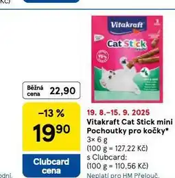Tesco Vitakraft cat stick mini pochoutky pro kočky nabídka