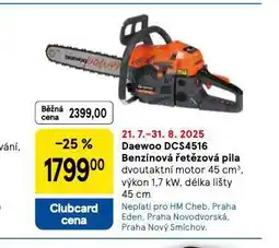 Tesco Daewoo benzínová řetězová sekačka nabídka