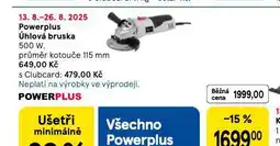 Tesco Powerplus úhlová bruska nabídka