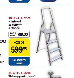 Tesco Hliníkové schůdky nabídka