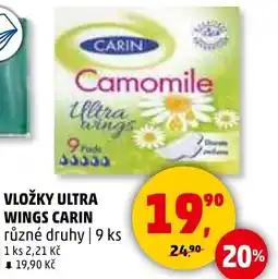 Penny Market Vložky ultra wings carin nabídka