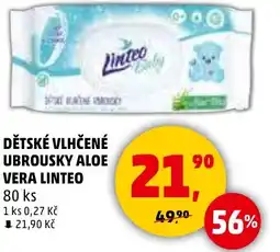 Penny Market Dětské vlhčené ubrousky aloe vera linteo nabídka