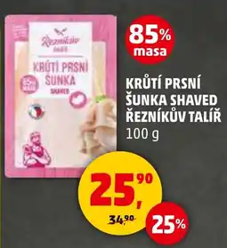 Penny Market Krůtí prsní šunka shaved řezníkův talíř nabídka