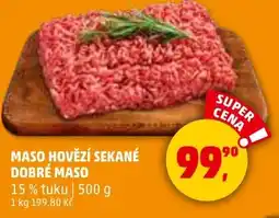 Penny Market Maso hovězí sekané dobré maso nabídka