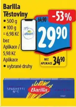 Albert Barilla Těstoviny nabídka