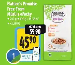 Albert Nature's Promise Free From Müsli s ořechy nabídka