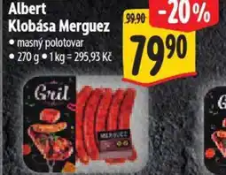 Albert Albert Klobása Merguez nabídka