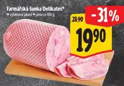 Albert Farmářská šunka Delikates nabídka