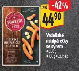 Albert Vídeňské minipárečky se sýrem nabídka