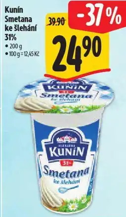 Albert Kunin Smetana ke šlehání 31% nabídka