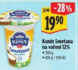 Albert Kunín Smetana na vaření 12% nabídka