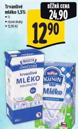 Albert Trvanlivé mléko 1,5% nabídka