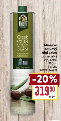 Billa Minerva Olivový olej extra panenský v plechu 750 ml nabídka