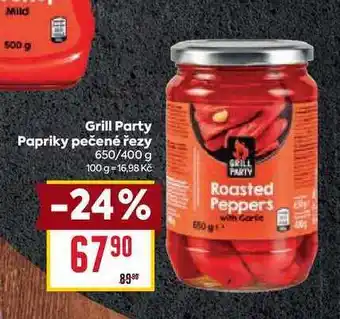 Billa Grill Party Papriky pečené řezy 650/400 g nabídka