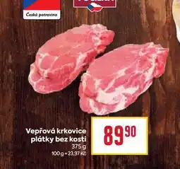 Billa Vepřová krkovice plátky bez kosti 375 g nabídka