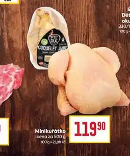 Billa Minikuřátko cena za 500 g nabídka