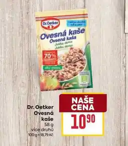 Billa Dr. Oetker Ovesná kaše 58 g nabídka