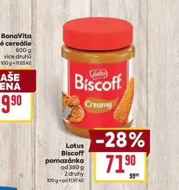 Billa Lotus Biscoff pomazánka od 380 g nabídka
