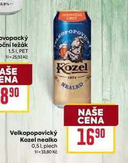 Billa Velkopopovický Kozel nealko 0,51, plech nabídka