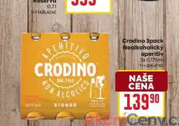 Billa Crodino 3pack Nealkoholický aperitiv 3x 0,175ml nabídka