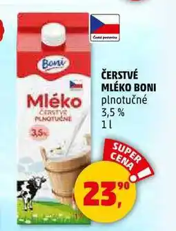 Penny Market ČERSTVÉ MLÉKO BONI plnotučné, 1 l nabídka
