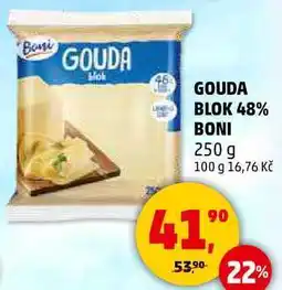 Penny Market GOUDA BLOK 48% BONI, 250 g nabídka