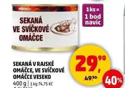 Penny Market SEKANÁ VE SVÍČKOVÉ OMÁČCE VESEKO, 400 g nabídka