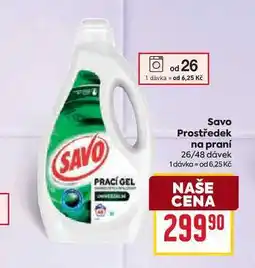 Billa Savo Prostředek na praní 26/48 dávek nabídka