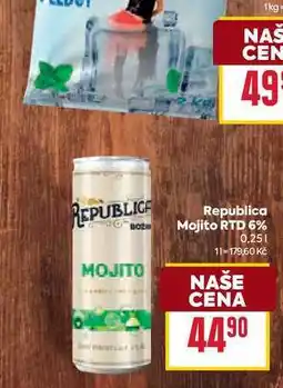 Billa Republica Mojito RTD 6% 0,25l nabídka